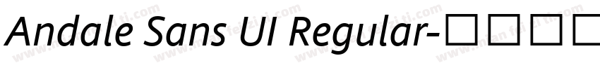 Andale Sans UI Regular字体转换